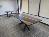 Walnut Black Epoxy Dining Table